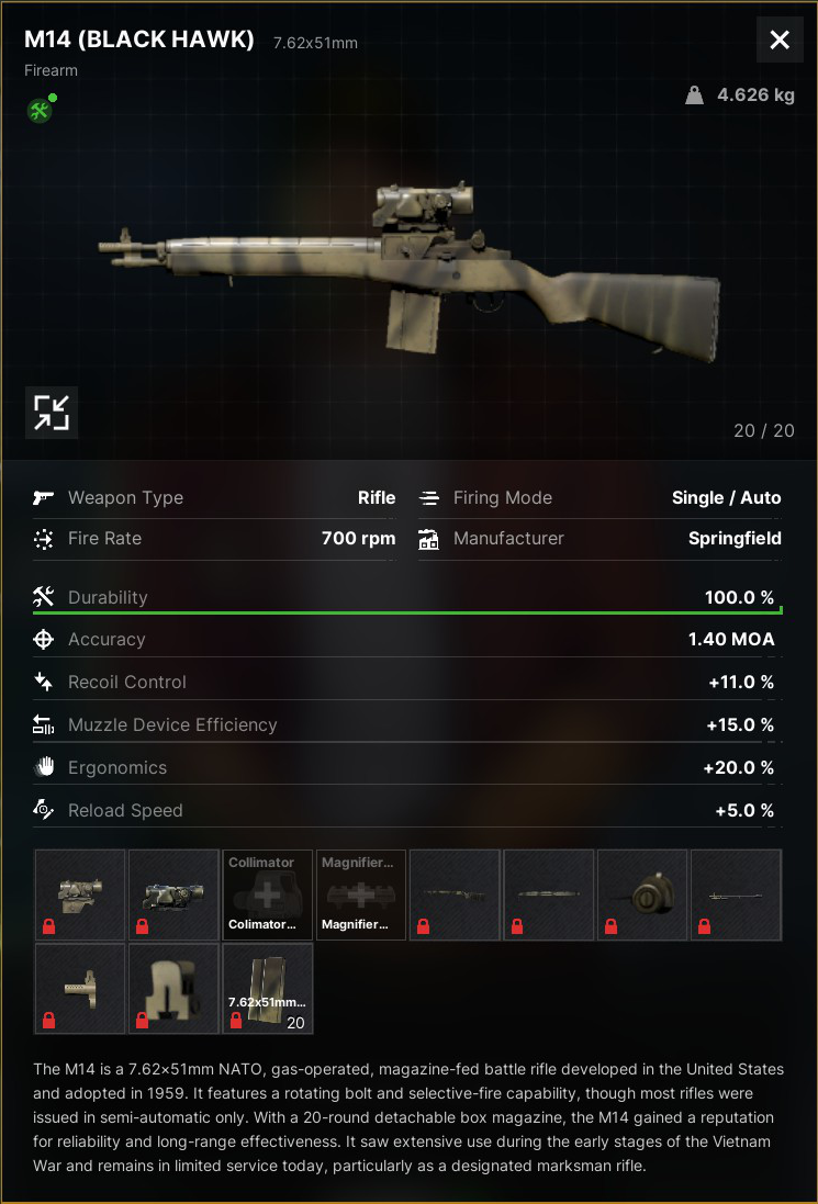 M14 Black Hawk